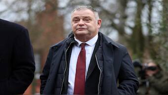 Suspended Labour MP Mike Amesbury arrives at Chester Magistrates Court for sentencing after previously pleading guilty to assault in Chester, Britain, on Monday. Reuters