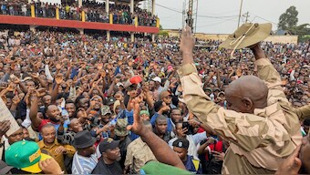 Congolese volunteers and former rebels gather in a rally to mobilise against the possible M23 rebels invasion in Bukavu, eastern Democratic Republic of Congo. File image/ Reuters