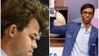 Anish Giri took a subtle dig at Magnus Carlsen after R Praggnanandhaa defeated D Gukesh to win the 2025 Tata Steel Chess Masters title. Images: PTI / Tata Steel Chess 
