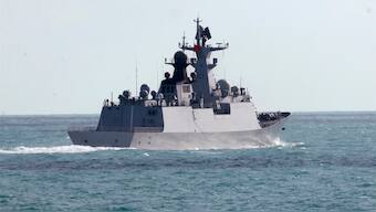 In this photo provided by the Australian Defense Force, the People's Liberation Army-Navy Jiangkai-class frigate Hengyang travels in the Torres Strait off Australia's coast, on February 11, 2025. AP