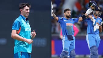 Pat Cummins points out 'fake' quotes on Team India which have been attributed to him. Images: Reuters
