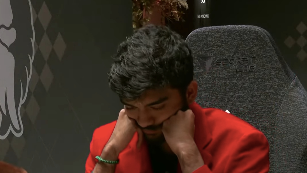 Indian Grandmaster Gukesh Dommaraju in action on Day 2 of the Freestyle Chess Grand Slam Tour event in Weissenhaus, Germany: Image credit: Screengrab of Fresstyle Chess's live telecast on YouTube Indian Grandmaster Gukesh Dommaraju in action on Day 2 of the Freestyle Chess Grand Slam Tour event in Weissenhaus, Germany: Image credit: Screengrab of Fresstyle Chess's live telecast on YouTube