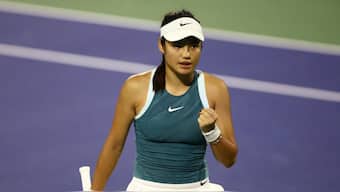Emma Raducanu was visibly upset during her second-round defeat at the Dubai Tennis Championships due to the man following her. Image: Reuters