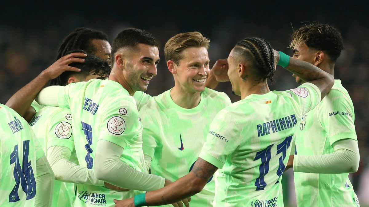 Ferran Torres, Fermin Lopez and Lamine Yama scored as Barcelona thumped Valencia. Image: AP
Ferran Torres, Fermin Lopez and Lamine Yama scored as Barcelona thumped Valencia. Image: AP