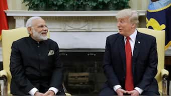 Prime Minister Narendra Modi and US President Donald Trump at the Oval Office at White House. (Photo: AP)