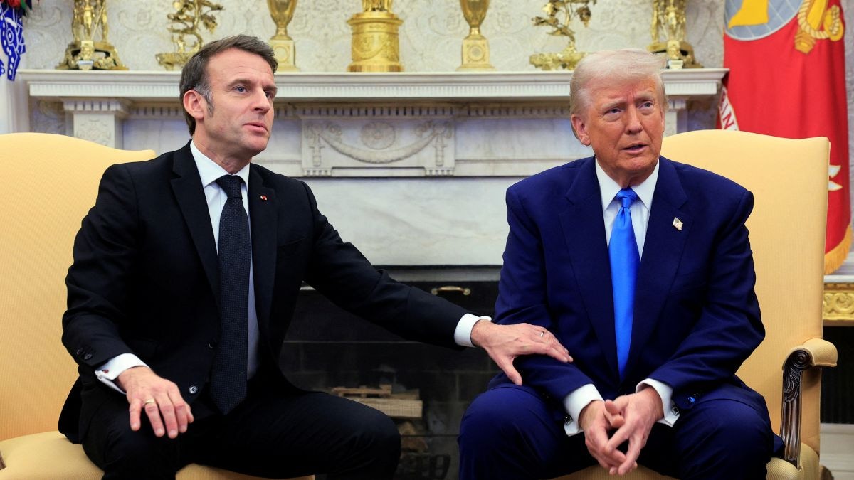 Watch | Macron fact-checks Trump about Europe's aid to Ukraine