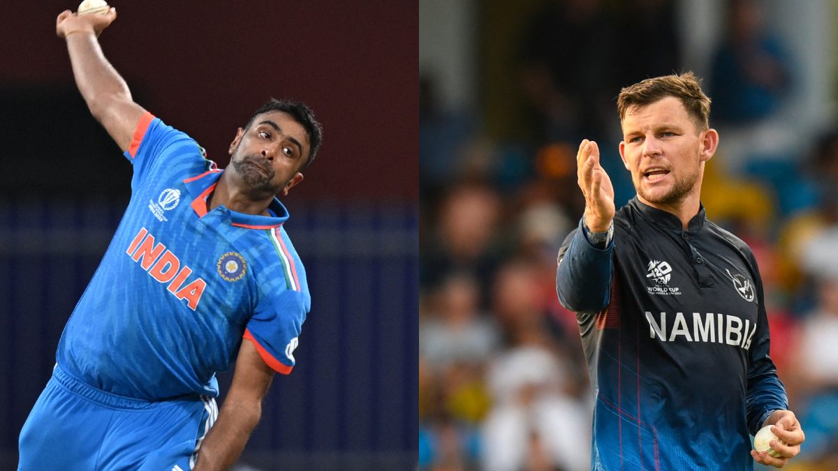 Gerhard Erasmus says he looks up to R Ashwin to learn new skills. Images: AFP
Gerhard Erasmus says he looks up to R Ashwin to learn new skills. Images: AFP