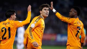 Gonzalo Garcia will hope for more playing minutes at Real Madrid after scoring the winning goal. Image: Reuters
