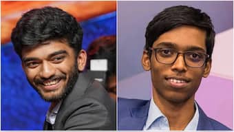 D Gukesh and R Praggnanandhaa had finished as the top two players in the Masters section of the Tata Steel Chess Tournament with 8.50 points each, with the latter triumphing in the blitz tie-breaks to be crowned champion. Image credit: PTI/Tata Steel Chess
