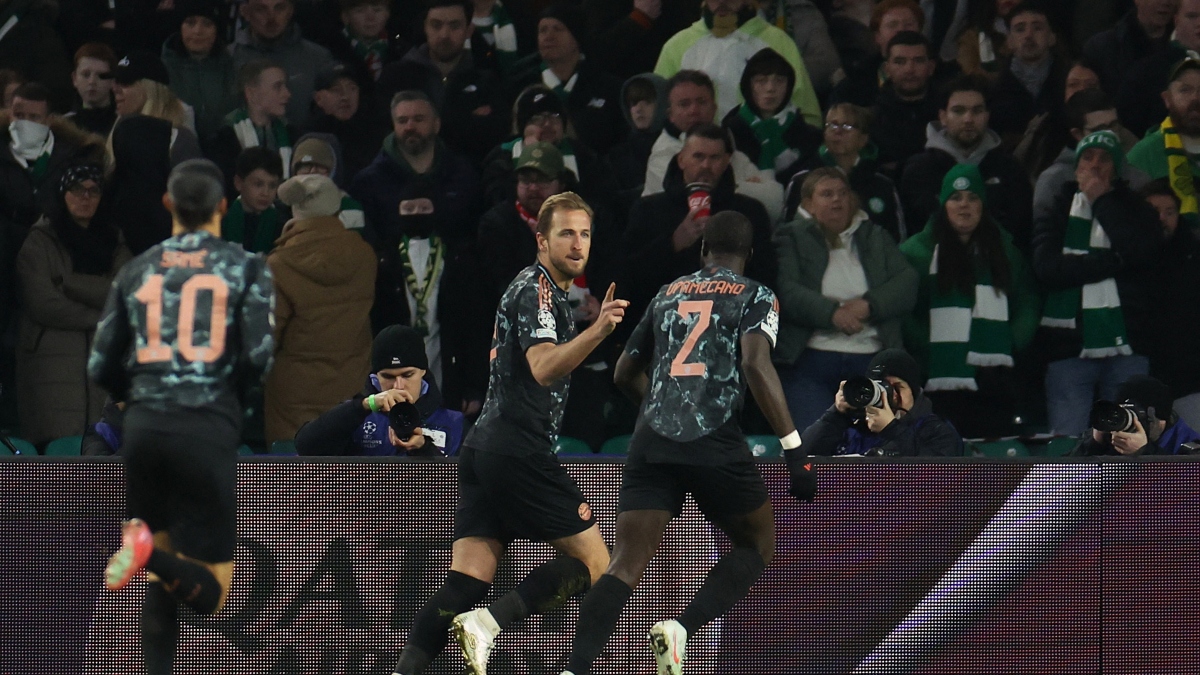 Harry Kane celebrates scoring a goal in Bayern Munich's UEFA Champions League match against Celtic. Reuters Harry Kane celebrates scoring a goal in Bayern Munich's UEFA Champions League match against Celtic. Reuters
