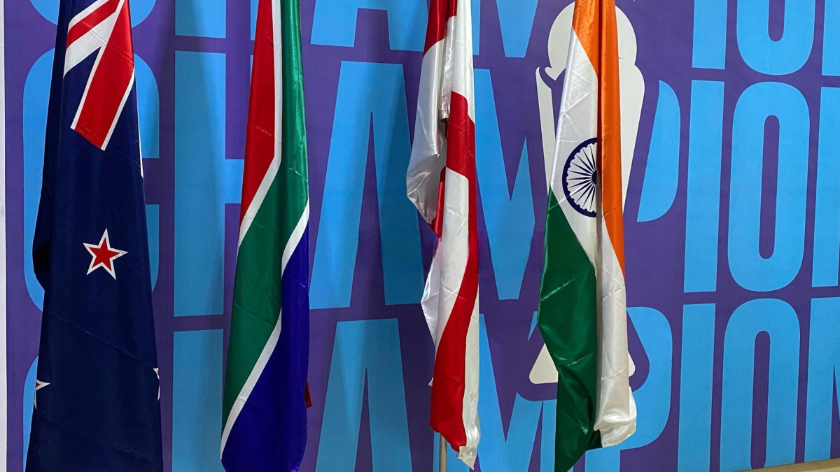 An Indian flag has been included at the National Stadium in Karachi, which will be hosting the opening game of the 2025 ICC Champions Trophy on Wednesday, 19 February. Image credit: X/@_FaridKhan An Indian flag has been included at the National Stadium in Karachi, which will be hosting the opening game of the 2025 ICC Champions Trophy on Wednesday, 19 February. Image credit: X/@_FaridKhan