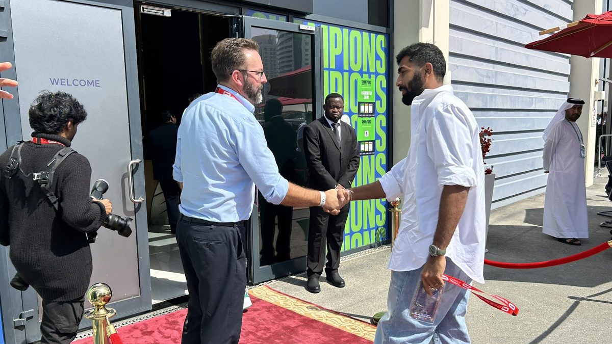 Jasprit Bumrah will be watching India play Pakistan in Dubai. Image: Sanjana Ganesan on X
Jasprit Bumrah will be watching India play Pakistan in Dubai. Image: Sanjana Ganesan on X