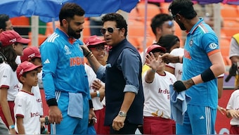 Virat Kohli with former cricketer Sachin Tendulkar. Image: Reuters