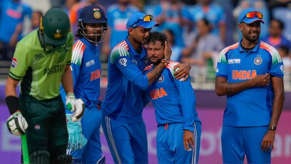 IND vs PAK: Kuldeep Yadav strikes twice in as many balls as Pakistan continue to crumble in Dubai