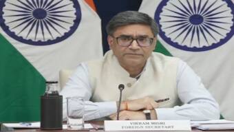 Foreign Secretary Vikram Misri during a press briefing in New Delhi on Friday. ANI