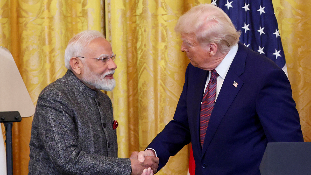 US President Donald Trump and Indian Prime Minister Narendra Modi shake hands as they attend a joint press conference at the White House in Washington, D.C., US on February 13, 2025. Reuters US President Donald Trump and Indian Prime Minister Narendra Modi shake hands as they attend a joint press conference at the White House in Washington, D.C., US on February 13, 2025. Reuters