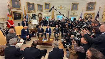 President 
Donald Trump
 meets with Prime Minister Narendra Modi in the Oval Office. Image courtesy @MargoMartin47 / X