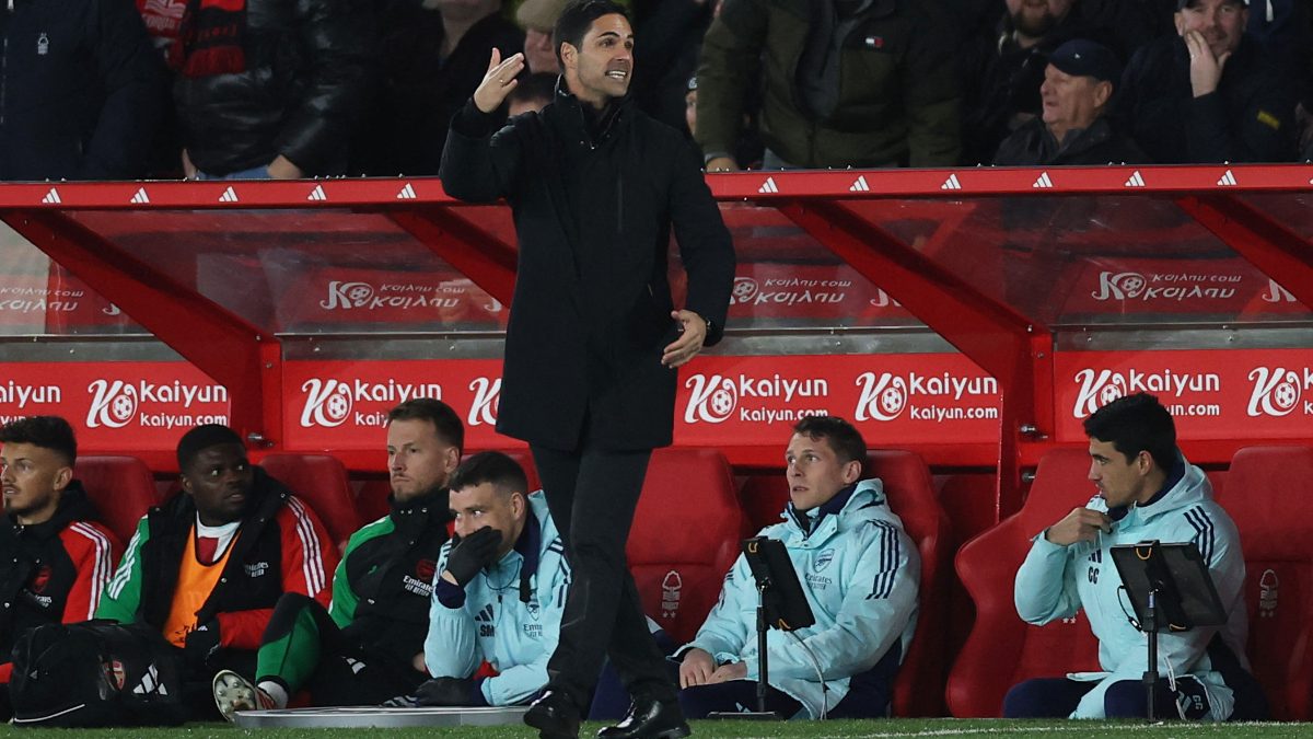 Arsenal manager Mikel Arteta cut a frustrated figure after draw against Nottingham Forest. Image: Reuters Arsenal manager Mikel Arteta cut a frustrated figure after draw against Nottingham Forest. Image: Reuters