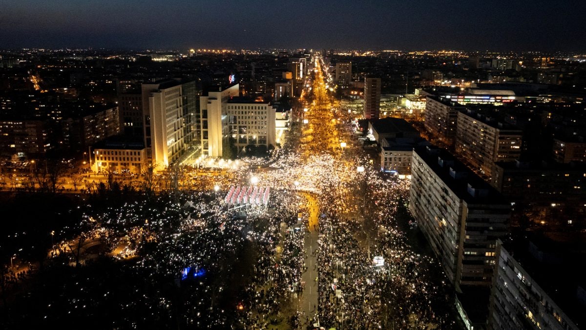 Thousands take to the streets in Serbia’s Novi Sad as anger over train disaster simmers