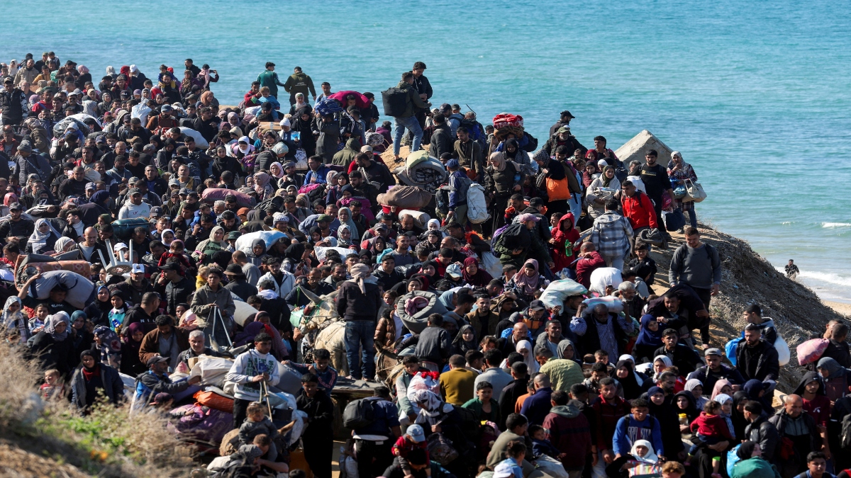 Palestinians, who were displaced to the south at Israel's order during the war, make their way back to their homes in northern Gaza, amid a ceasefire between Israel and Hamas, in the central Gaza Strip, on January 27, 2025. Reuters File Palestinians, who were displaced to the south at Israel's order during the war, make their way back to their homes in northern Gaza, amid a ceasefire between Israel and Hamas, in the central Gaza Strip, on January 27, 2025. Reuters File