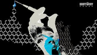 On February 23, 1954, a group of children from Arsenal Elementary School in Pittsburgh received the first injections of the new polio vaccine, known as inactivated poliovirus vaccine (IPV) or Salk vaccine. Illustration: Santan