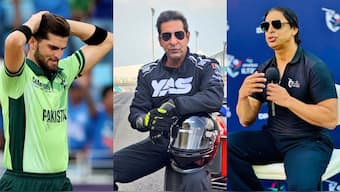 Pakistan have not beaten India in ODIs since 2018, with the latest defeat coming in Champions Trophy 2025. Images: Reuter/Wasim Akram/Shoaib Akhtar on X 