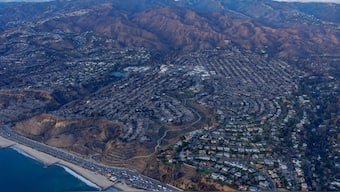 An aerial view of the fire damage caused by the Palisades Fire is shown in the Pacific Palisades neighbourhood of Los Angeles, California, U.S. File image/  Reuters