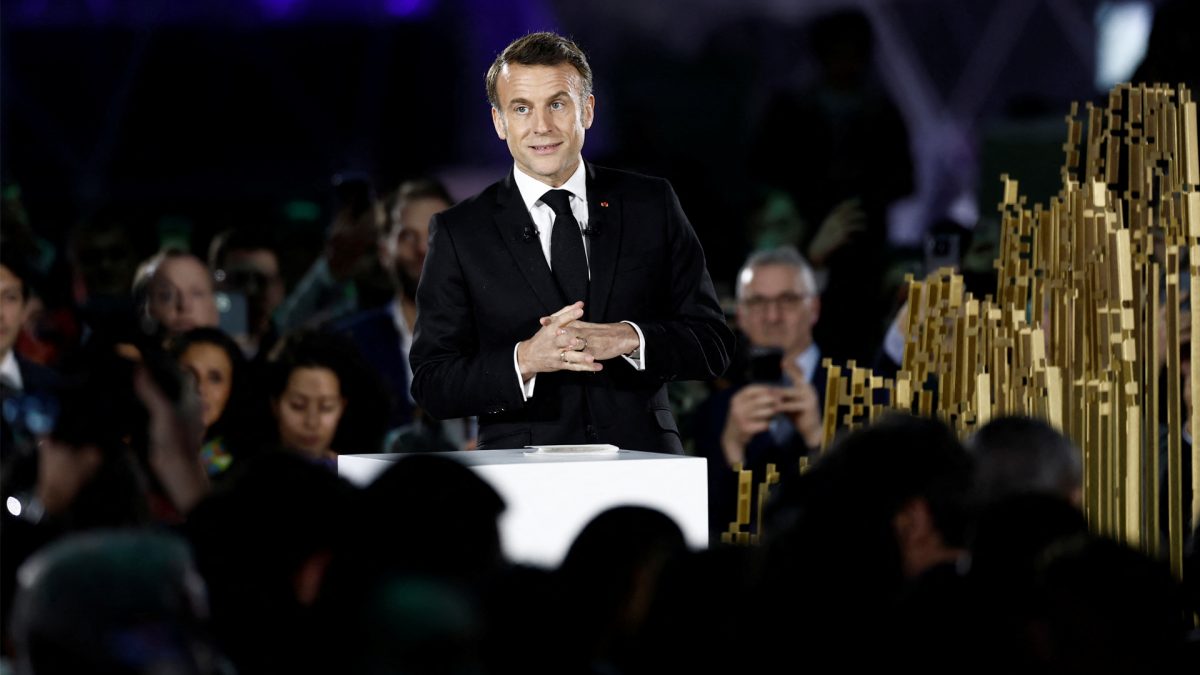 Speaking at the Paris AI Action Summit on Monday, Macron urged global investors to back the EU’s tech ambitions, with a particular focus on France. Image Credit: Reuters Speaking at the Paris AI Action Summit on Monday, Macron urged global investors to back the EU’s tech ambitions, with a particular focus on France. Image Credit: Reuters