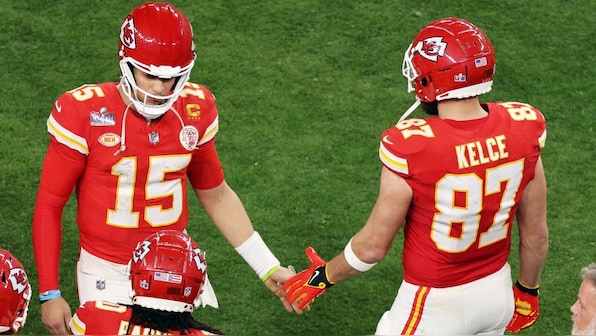 Travis Kelce accused of giving up on Patrick Mahomes mid-Super Bowl game, fans share video to prove point