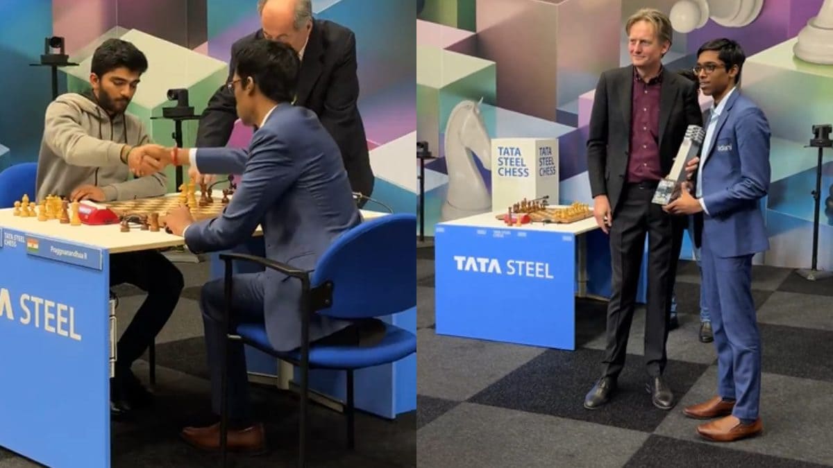 Praggnanandhaa stuns Gukesh in playoffs after late drama to win Tata Steel Chess 2025