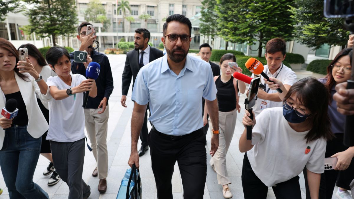 Singapore's Workers' Party chief Pritam Singh walks outside the State Courts in Singapore, February 17, 2025. File Image/Reuters Singapore's Workers' Party chief Pritam Singh walks outside the State Courts in Singapore, February 17, 2025. File Image/Reuters