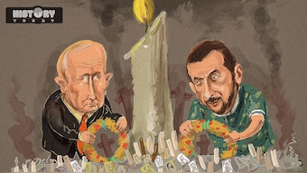 The world watched in horror as Russia launched a full-scale invasion of its neighbour Ukraine on February 24, 2022. Illustration: Santan