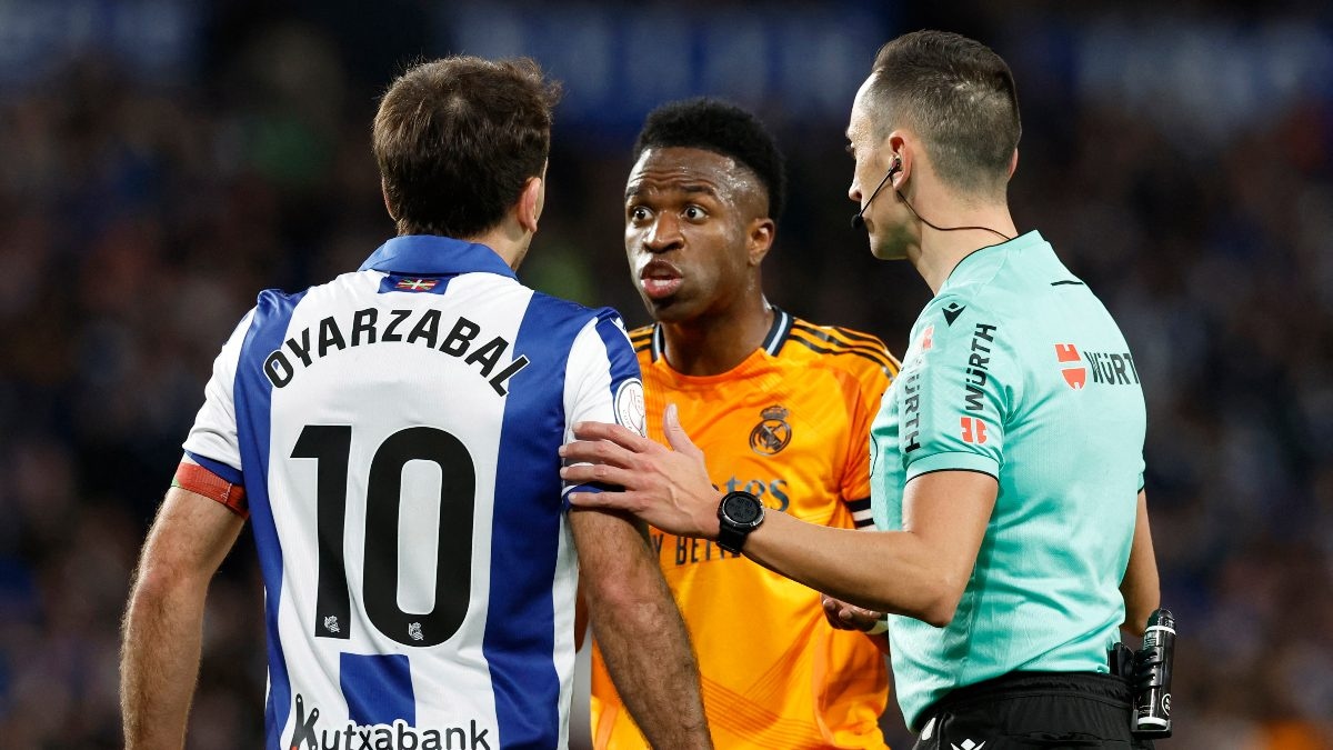 Real Madrid win at Real Sociedad as Vinicius Junior faces racial abuse again