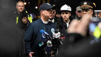 Philadelphia Governor Josh Shapiro (C) speaks during a press conference following a plane crash in a neighborhood in Northeast Philadephia, Pennsylvania on January 31, 2025. Image- AFP