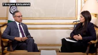 Firstpost Managing Editor Palki Sharma and India’s Ambassador to France Singla. Image- FP