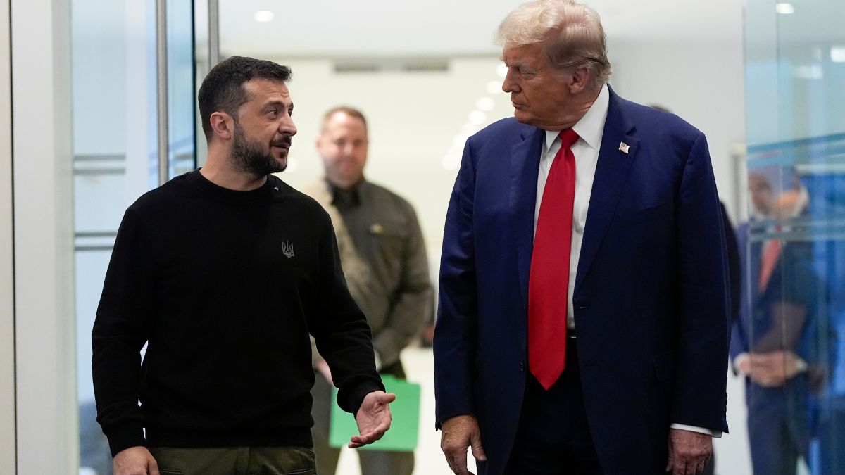 President Donald Trump meets with Ukraine's President Volodymyr Zelenskyy at Trump Tower, Sept. 27, 2024, in New York. File Image- AP President Donald Trump meets with Ukraine's President Volodymyr Zelenskyy at Trump Tower, Sept. 27, 2024, in New York. File Image- AP