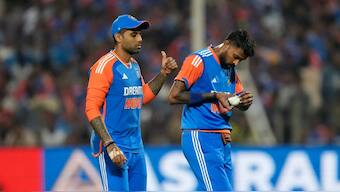 Suryakumar Yadav took over India T20I captaincy from Hardik Pandya last year. AP 