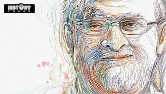 On February 14, in 1989, a fatwa was issued against Salman Rushdie for his book The Satanic Verses by Iran's Supreme Leader Ayatollah Ruhollah Khomeini. Illustration: Santan