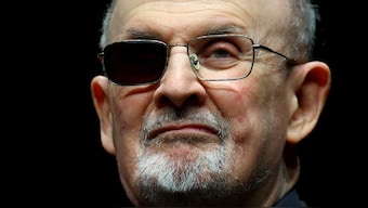 Author Salman Rushdie poses during a photocall ahead of the presentation of his book 'Knife: Meditations After an Attempted Murder'. File image/ Reuters