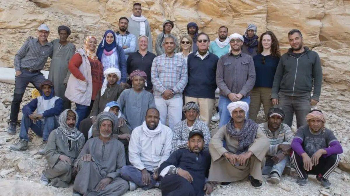 The British-Egyptian team who unearthed the tomb of Thutmose II, led by Dr Piers Litherland. File Image/Egypt Museum