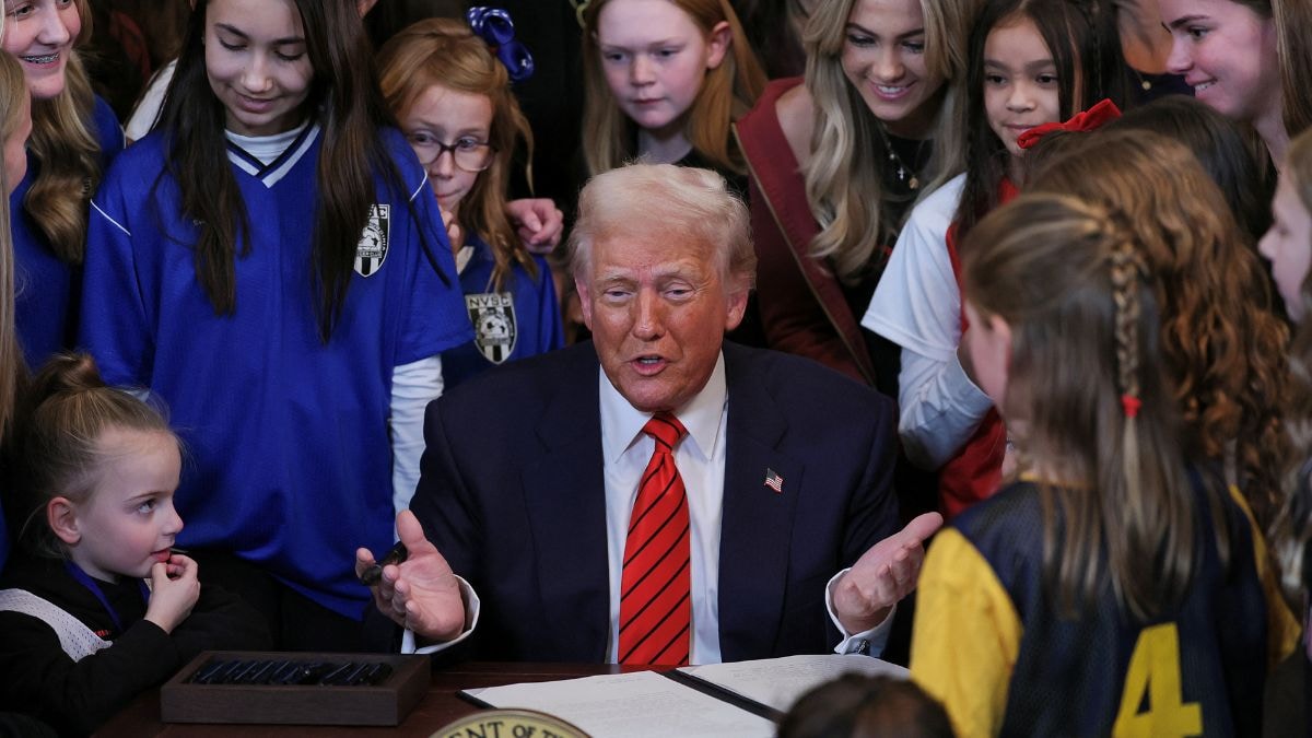 Donald Trump claims big victory as US collegiate sports body limits women's sports to those female at birth