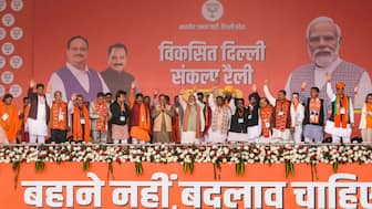 BJP is leading in 49 seats in Delhi. PTI