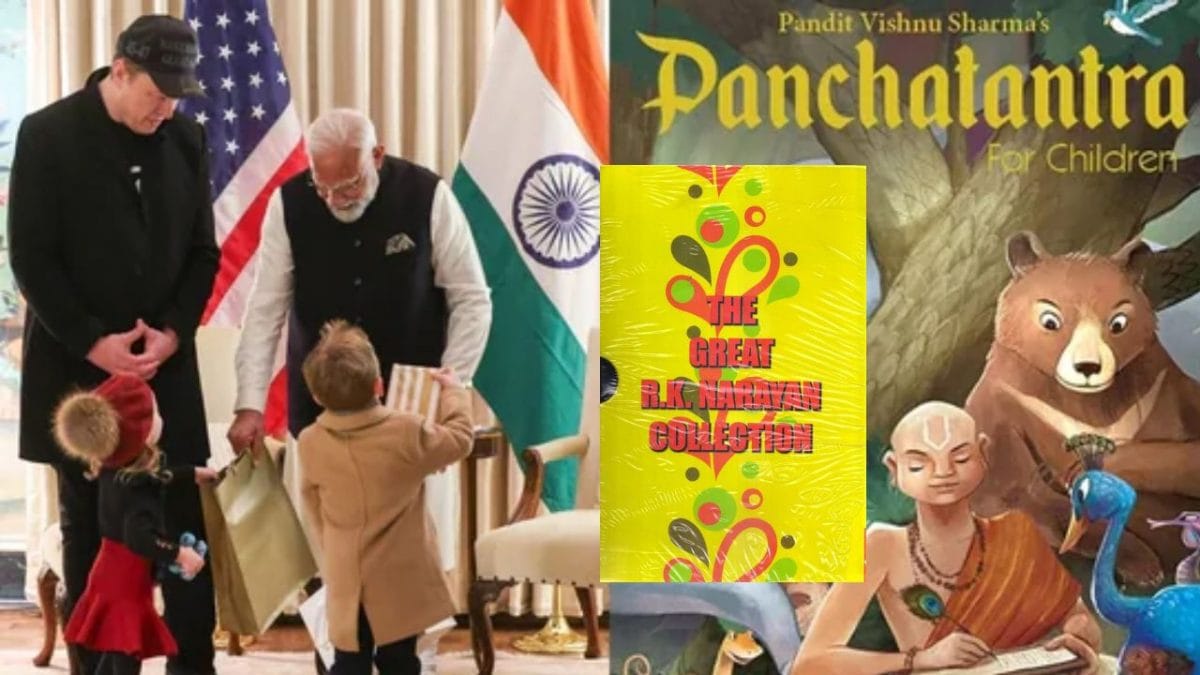 Panchatantra, Tagore and RK Narayan books among Modi’s gifts to Musk’s children