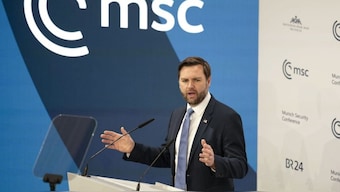 US Vice President JD Vance addresses the audience during the Munich Security Conference at the Bayerischer Hof Hotel in Munich, Germany. (Photo: AP)