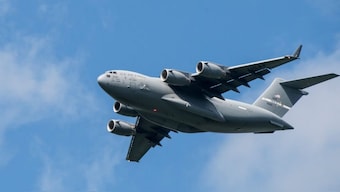 The C-17 aircraft is being used to deport illegal migrants from the US. File Photo/X.com