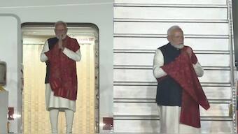 Indian PM Modi arrives in New Delhi following visits to France and US. Source: ANI