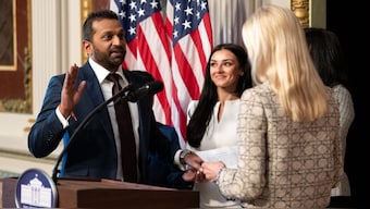 Kash Patel took his oath on the Bhagavad Gita. X/@FBI
