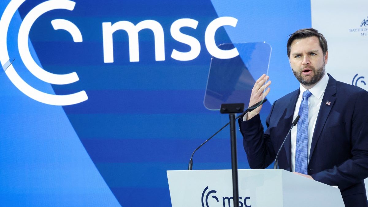 U.S. Vice President JD Vance speaks at the Munich Security Conference (MSC) in Munich, Germany. Reuters U.S. Vice President JD Vance speaks at the Munich Security Conference (MSC) in Munich, Germany. Reuters