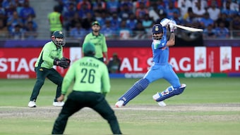Virat Kohli went past 14,000 ODI runs during the Champions Trophy Group A match between India and Pakistan in Dubai. Reuters