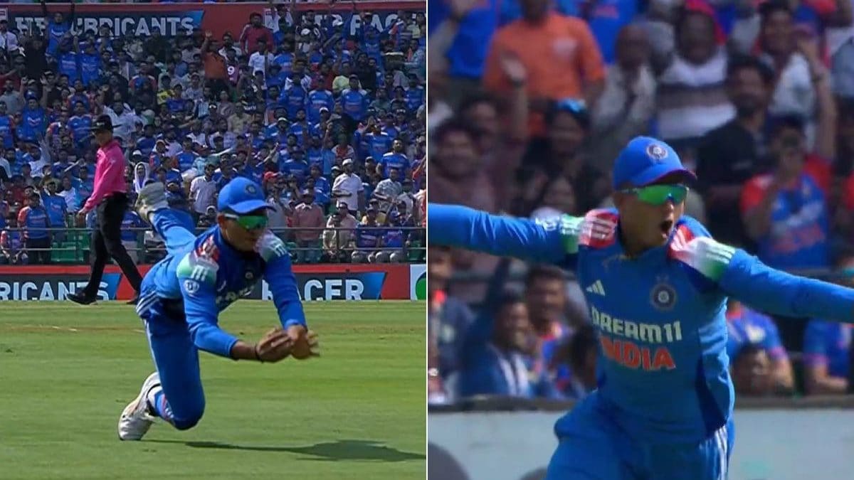 WATCH: Yashasvi Jaiswal dives full length to take a spectacular catch in his debut ODI game